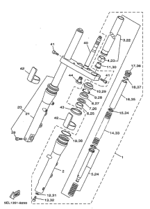XVS1100 Передняя вилка