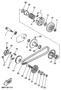 YQ50 Сцепление