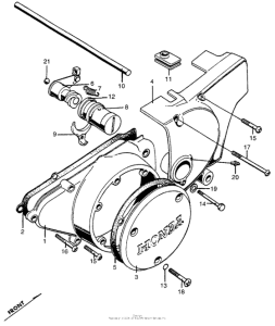 CB450 Крышка картера левая