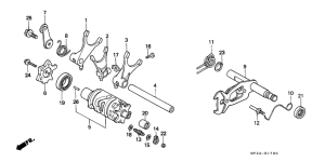 NX500 Вилки и валы выбора передач