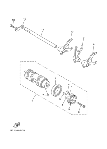 XVS1100 Shift cam. fork