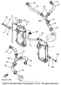 YZ125D1 Радиатор и Патрубки