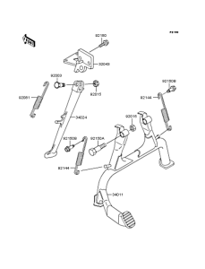 ZX1100 Подножка