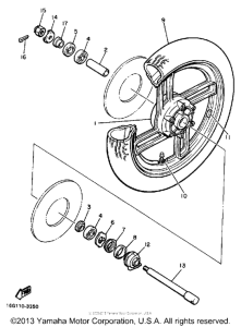 XJ650LJ Переднее колесо