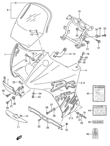 DR650 Cowling - label