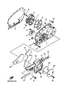 XP500 Crankcase cover ass`y  (v