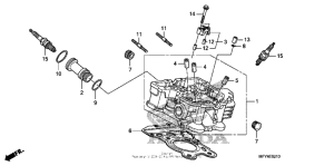 VT1300CT Задняя головка цилиндров