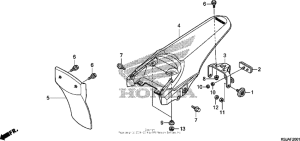 CRF100F Rear fender (crf80f'11 / crf100f'11)
