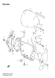 GSR600 Headlamp cover  front fender