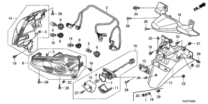 NSS250 (ABS) Rear combination light / re ar fender