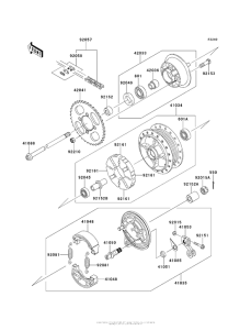  Задняя ступица колеса