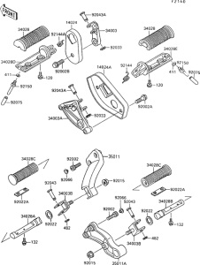 VN1500 Подножки