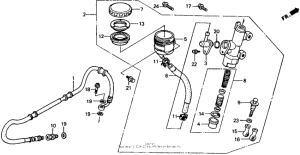 RVF750 Задний тормозной цилиндр