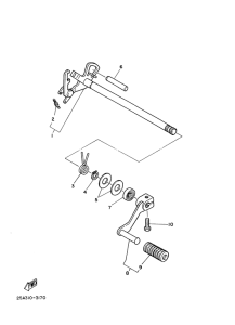 TW125 Eje de cambio & pedal