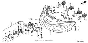 VFR800 Задний фонарь