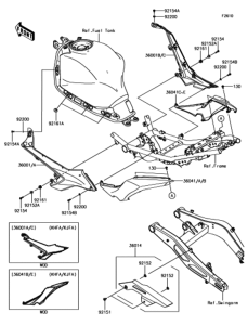 EX650 サイドカバー / チェーンカバー