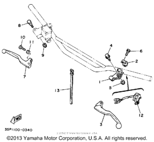 WR250Z Handle switch - lever