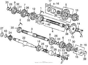 CB550 Transmission + kick spindle