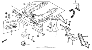 XR250R Swingarm + chain case 82