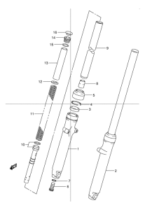 TU125 Демпфер передней вилки