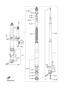 YZF-R1 Передняя вилка