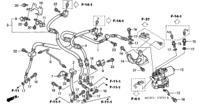 VFR800 (ABS) Передние тормозные трубки