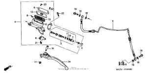 CBR1100XX Цилиндр сцепления