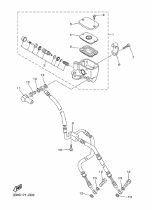 XVS1300A Главный тормозной цилиндр