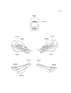  Decals(silver / ebony)(h6f)