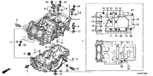 CTX700N DCT Картер двигателя