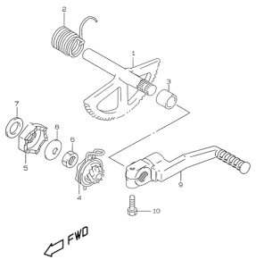 UX50 Ножной стартер