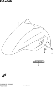 AN400 (ABS) Front Fender (An400Zal6 E28)