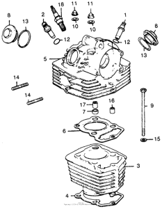 XL125 Cylinder head + cylinder k-k1