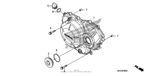 VFR1200F Правая крышка картера