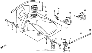 CR80R Топливный бак