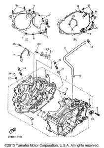XT600ED Картер двигателя