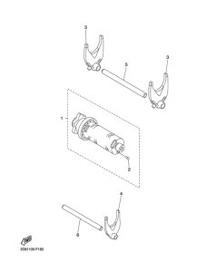 XVS1300A Shift cam & fork