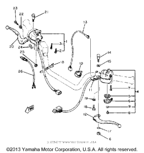 XJ550RH Рулевые переключатели