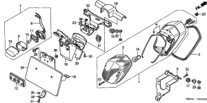 VT750C Taillight unit ass`y