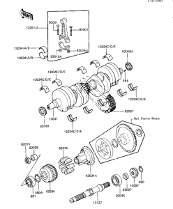 KZ1100 Crankshaft / secondary shaft
