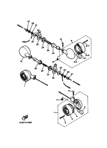 XJ650S Rear flasher light assy