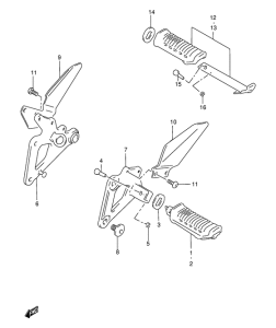 GS500 Подножки