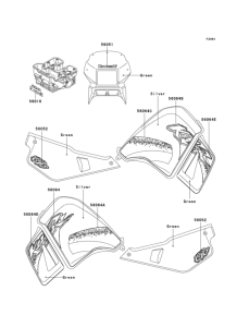 KL650 Decals(green)(a15)