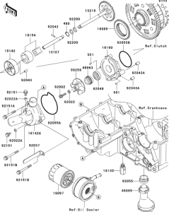 ZX900 Масляный насос и фильтр
