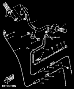 CW50RS Steering handle. cable