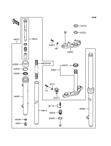KX60 Передняя вилка