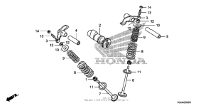 CRF100F Распределительный вал и клапана