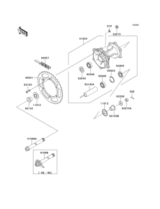  Задняя ступица колеса