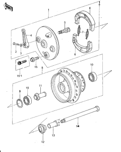  Front hub / brake