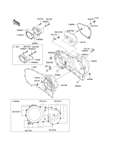 VN1500 Крышки двигателя правые